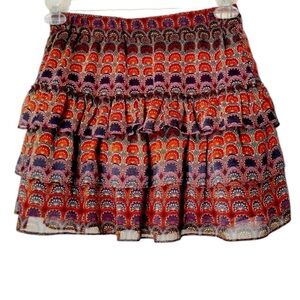🔥SALE🔥EXPRESS VIBRANT PRINT TIERED SKIRT SZ MED